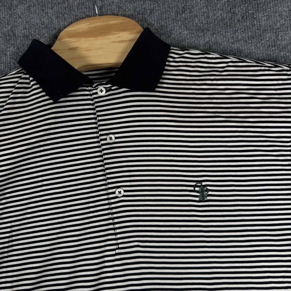 Fairway & Greene Polo Shirt Mens Medium Stripe Golf Classic Embroidered Preppy